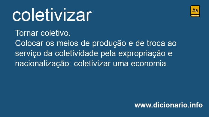 Significado de coletivizado