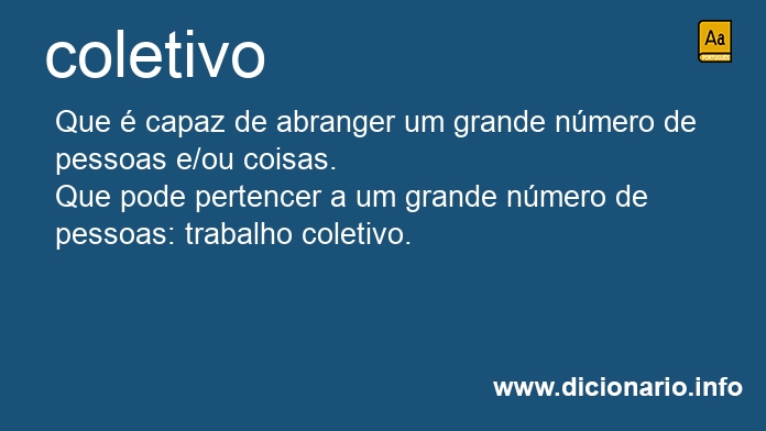 Significado de coletivo