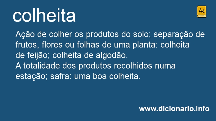 Significado de colheita