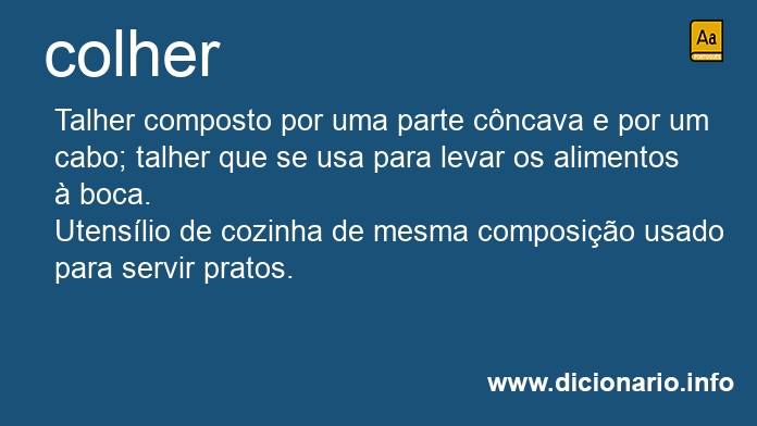 Significado de colher