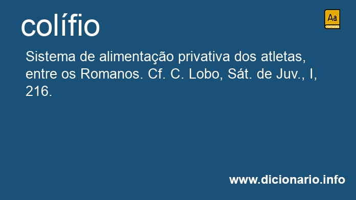 Significado de colfio