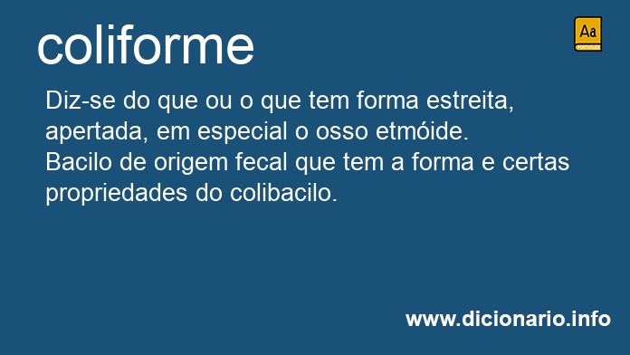 Significado de coliforme