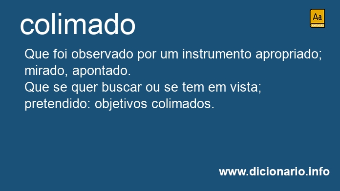 Significado de colimada