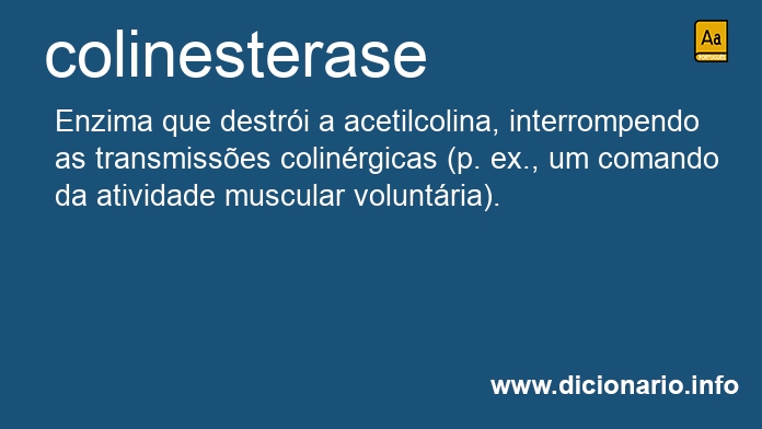 Significado de colinesterase