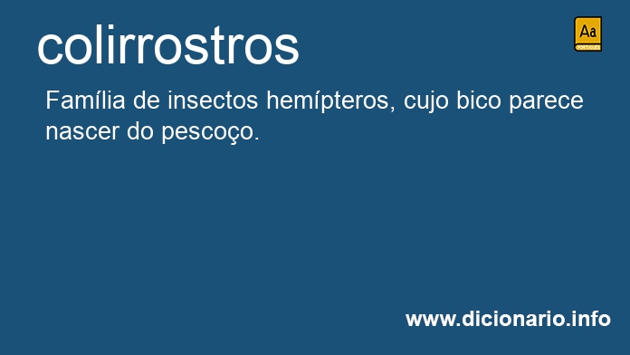Significado de colirrostros