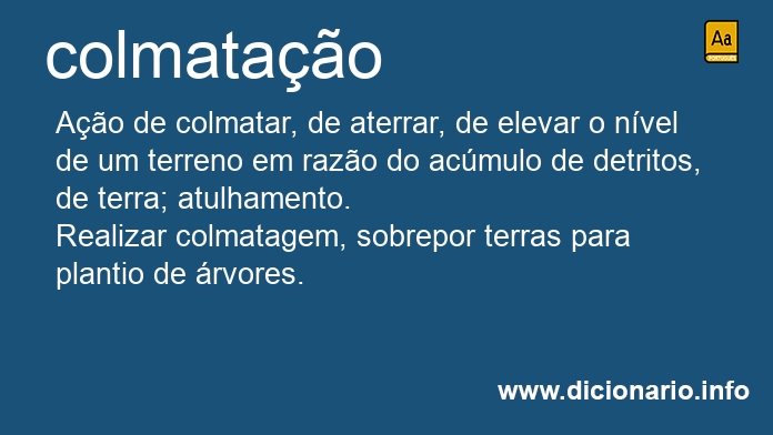 Significado de colmatao