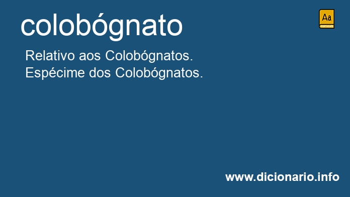 Significado de colobgnato