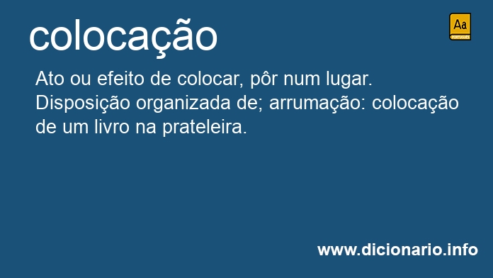 Significado de colocao