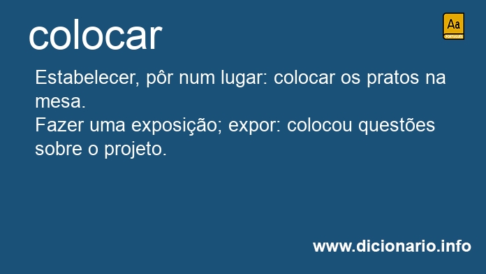 Significado de colocai