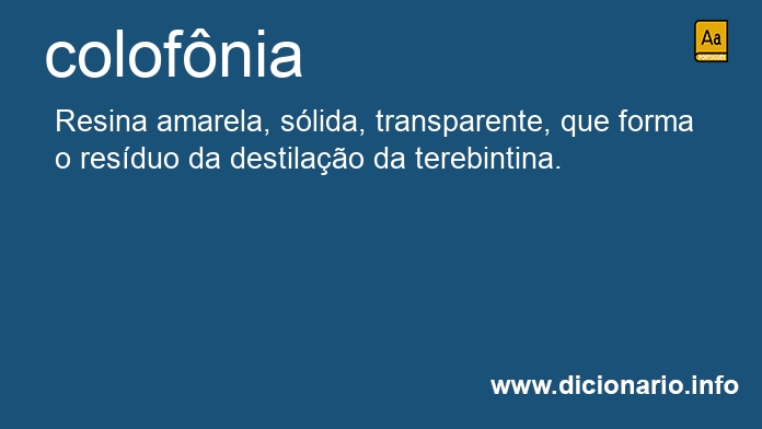 Significado de colofnia