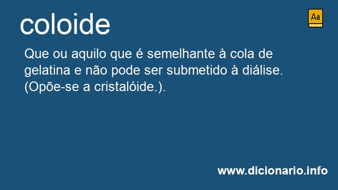 Significado de coloide