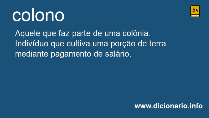 Significado de colona