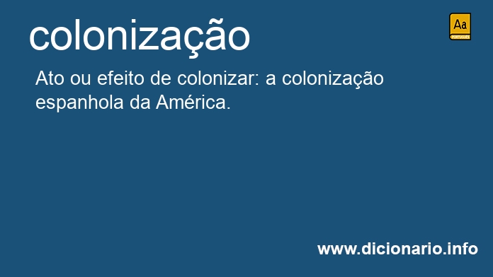Significado de colonizao