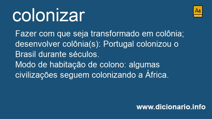 Significado de colonizares