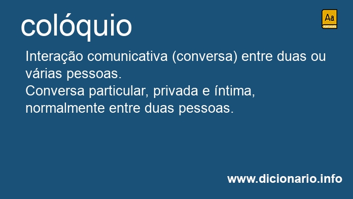 Significado de colquio