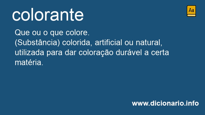 Significado de colorante
