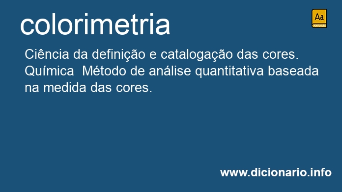 Significado de colorimetria