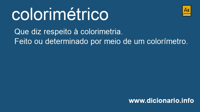 Significado de colorimtrica