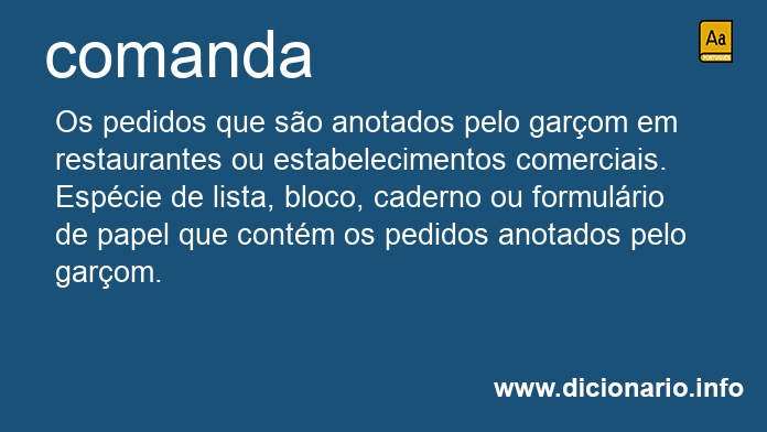 Significado de comanda