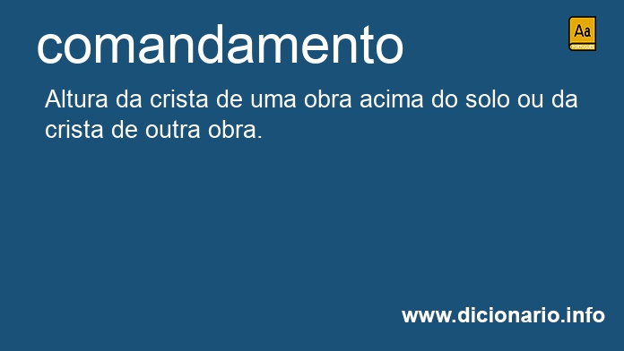 Significado de comandamento