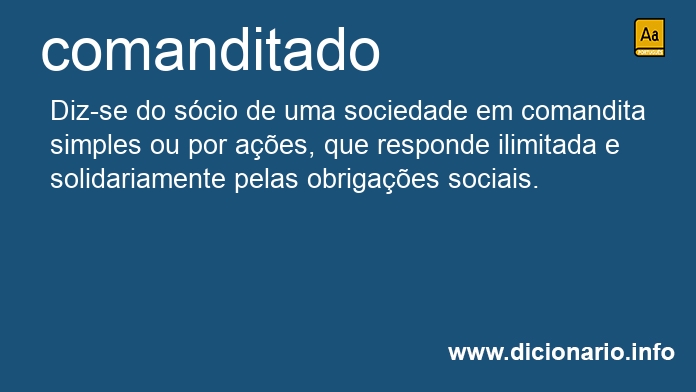 Significado de comanditado