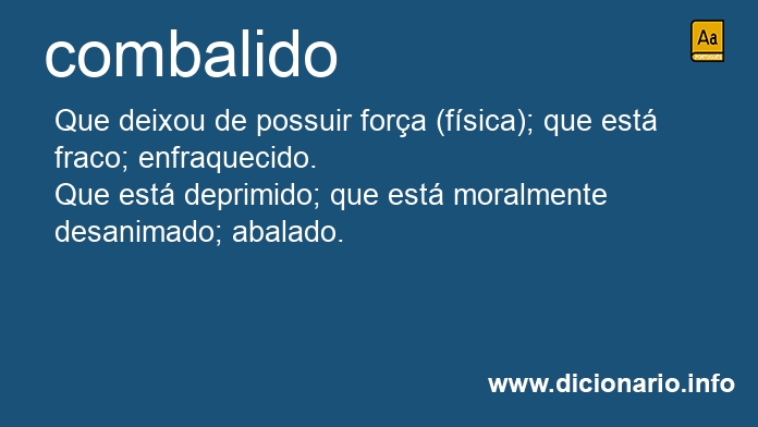 Significado de combalida
