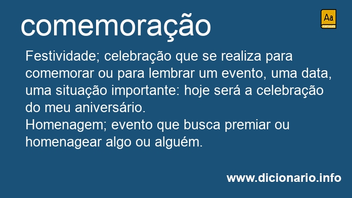 Significado de comemorao