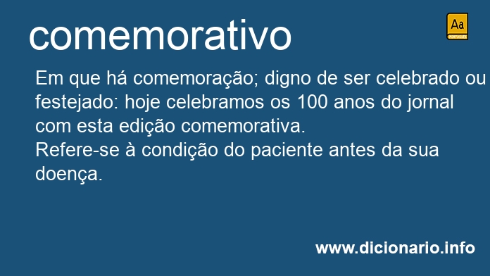 Significado de comemorativo