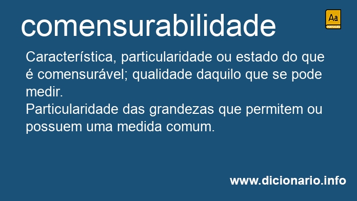 Significado de comensurabilidade