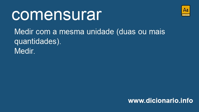 Significado de comensurveis