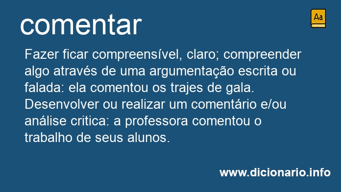 Significado de comenta