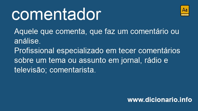 Significado de comentadores