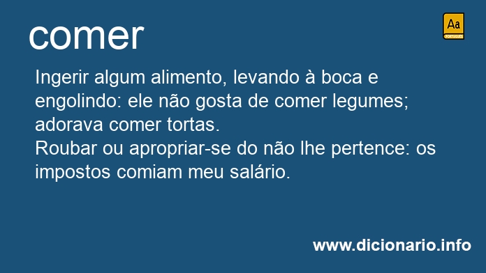 Significado de comer