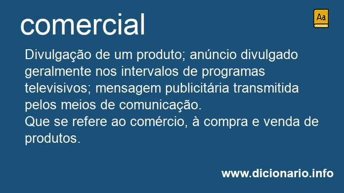 Significado de comercial