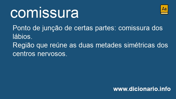 Significado de comissuras