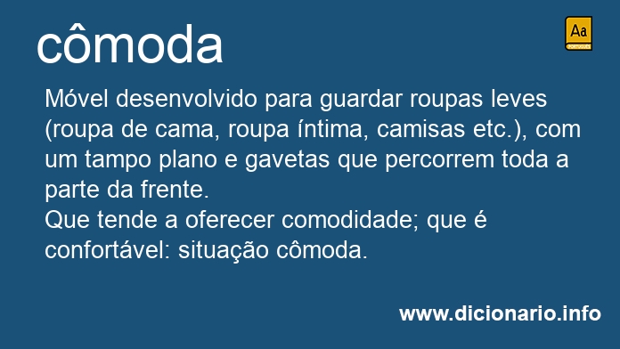 Significado de cmoda