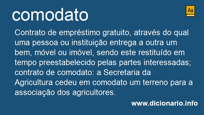 Significado de comodato