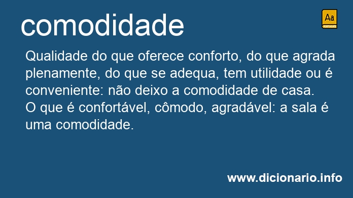 Significado de comodidade