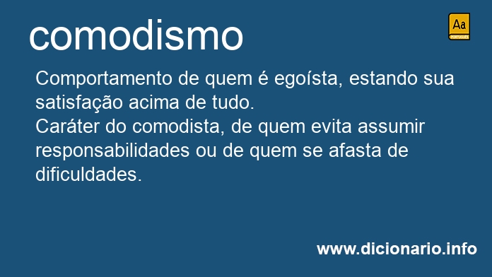 Significado de comodismo