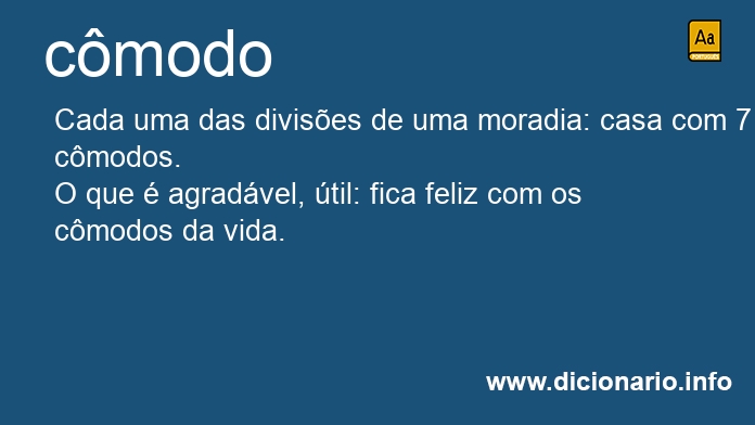 Significado de cmodo