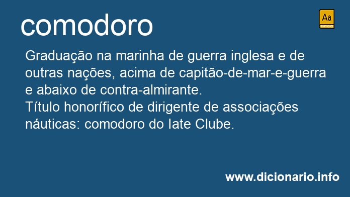 Significado de comodora