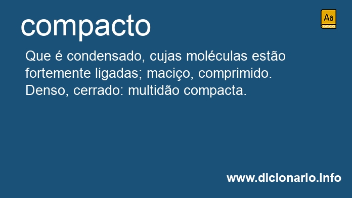 Significado de compacto