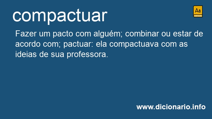 Significado de compactuando
