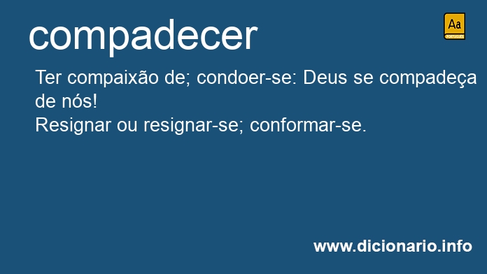 Significado de compadecers