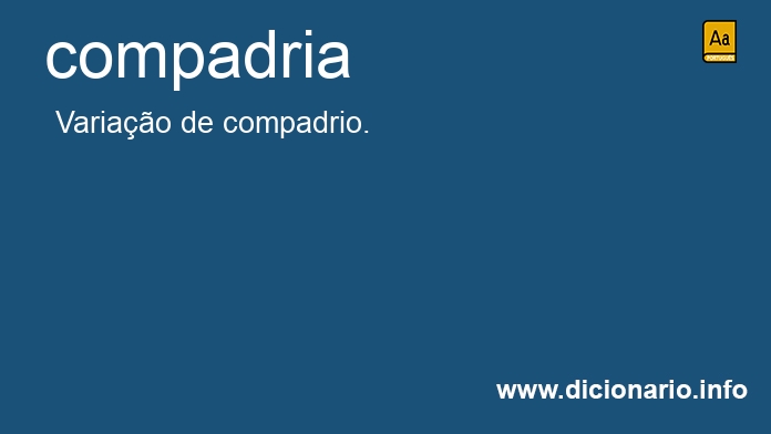 Significado de compadria