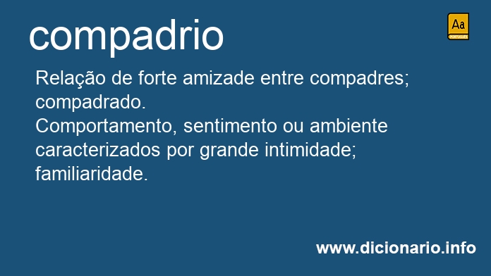 Significado de compadrio
