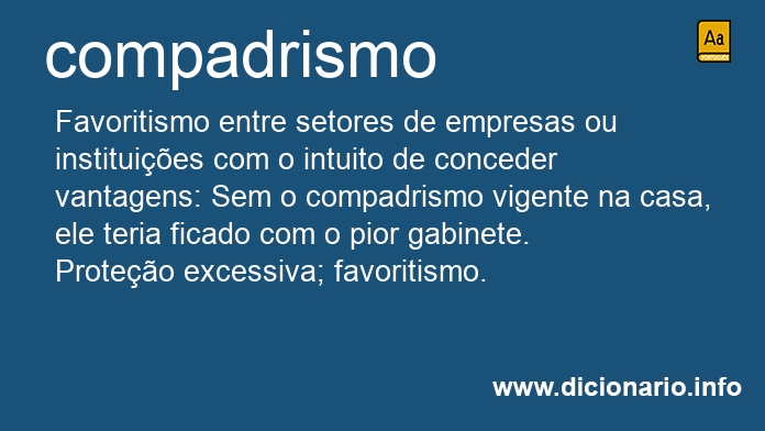 Significado de compadrismo