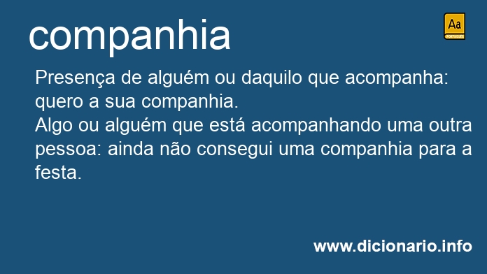 Significado de companhia