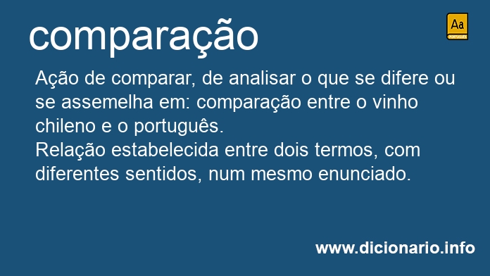 Significado de comparao