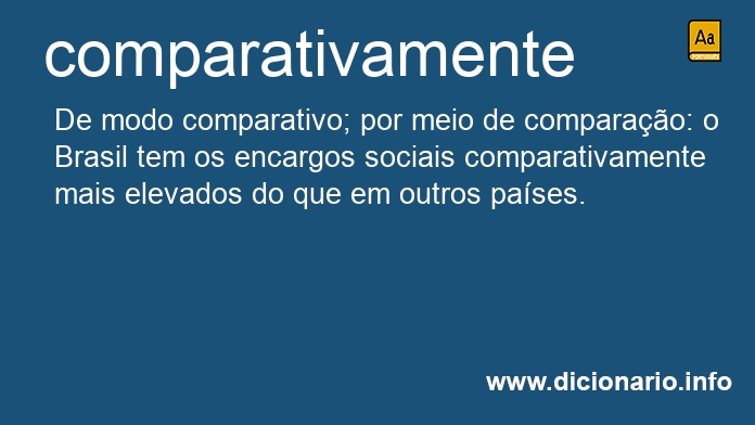 Significado de comparativamente